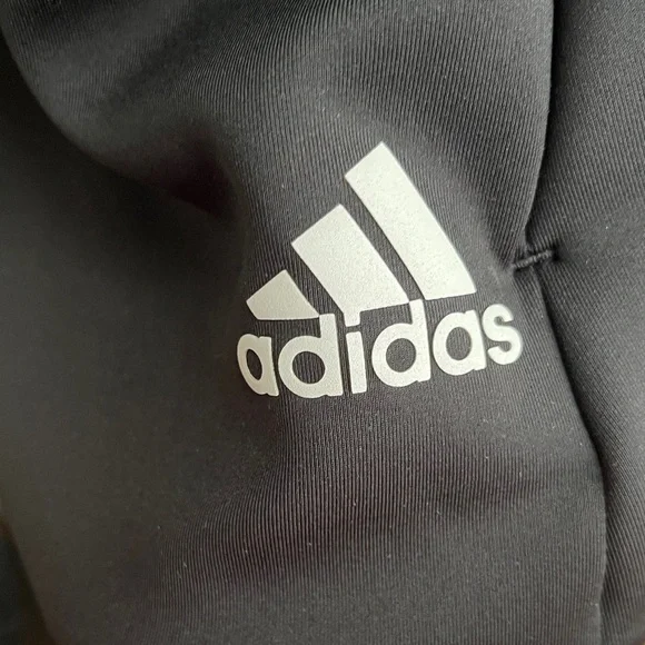 Adidas Black Bomber Jacket with White Trim - Picture 3 of 7